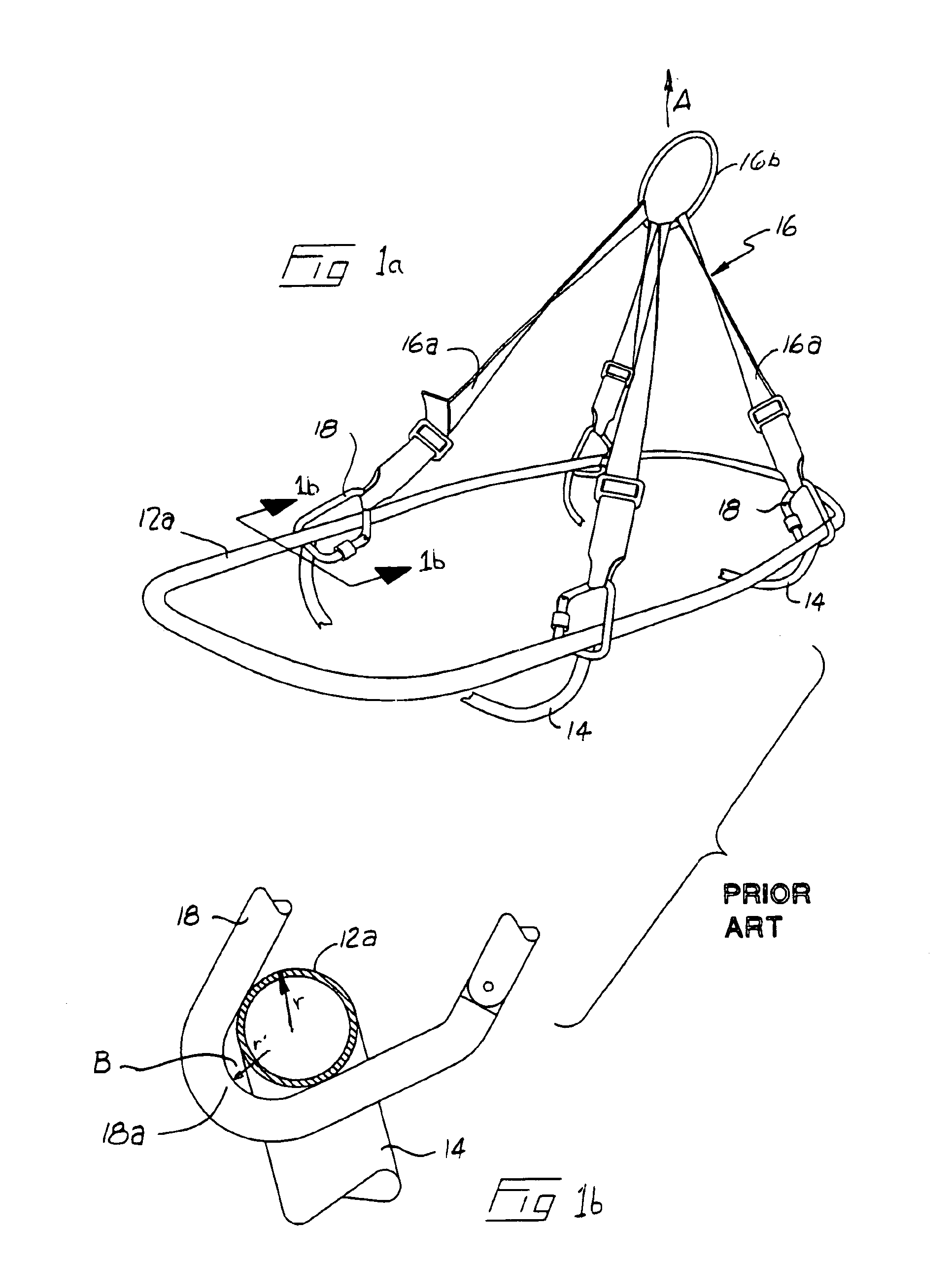 Carabiner attachment bracket for a basket rescue stretcher