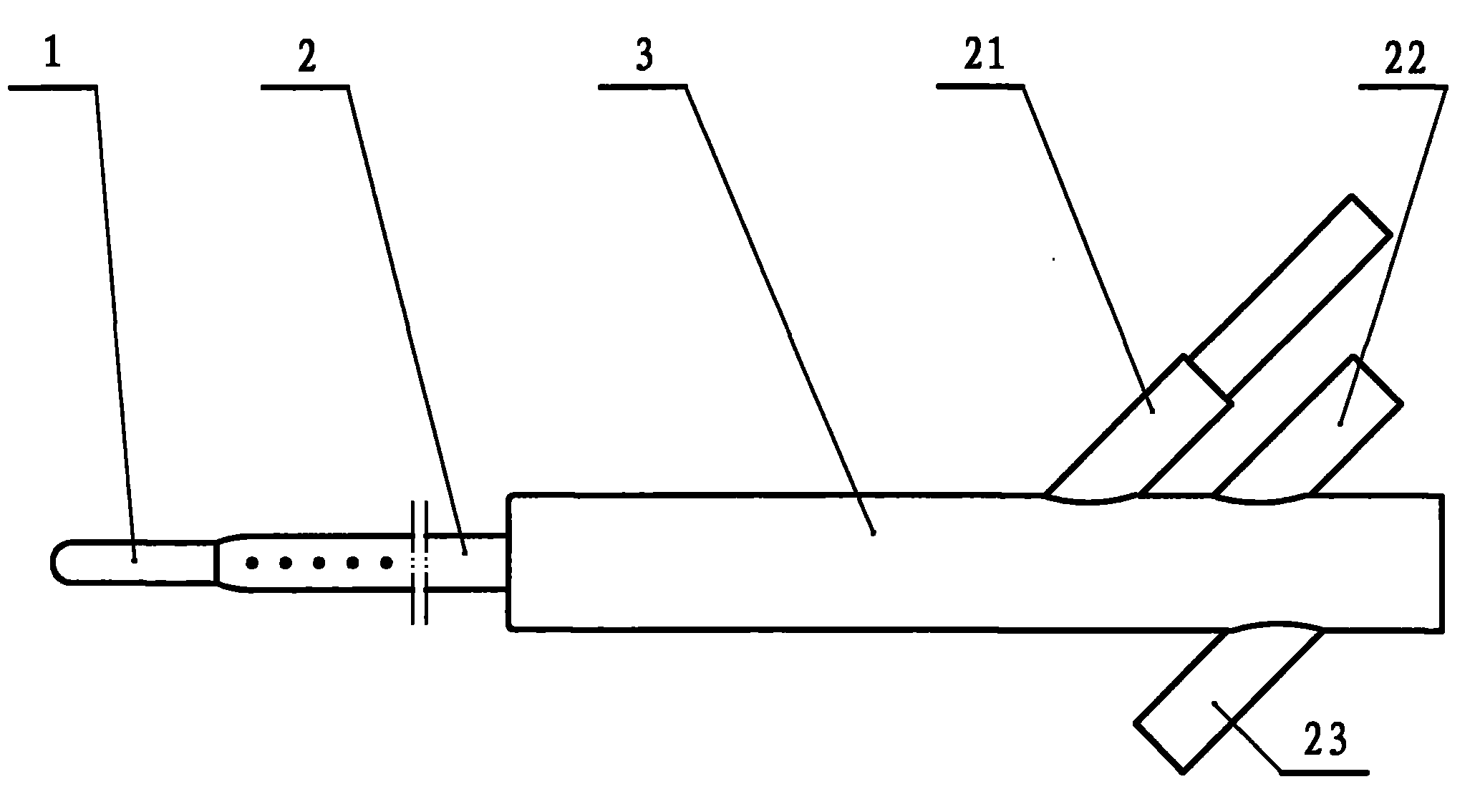 Intestine endoscope capable of imbedding in human body high position segmented intestine