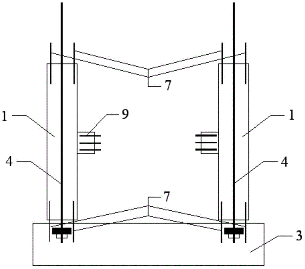 Swing self-reset bridge bent frame with ductility replaceable collar beam and installation method thereof