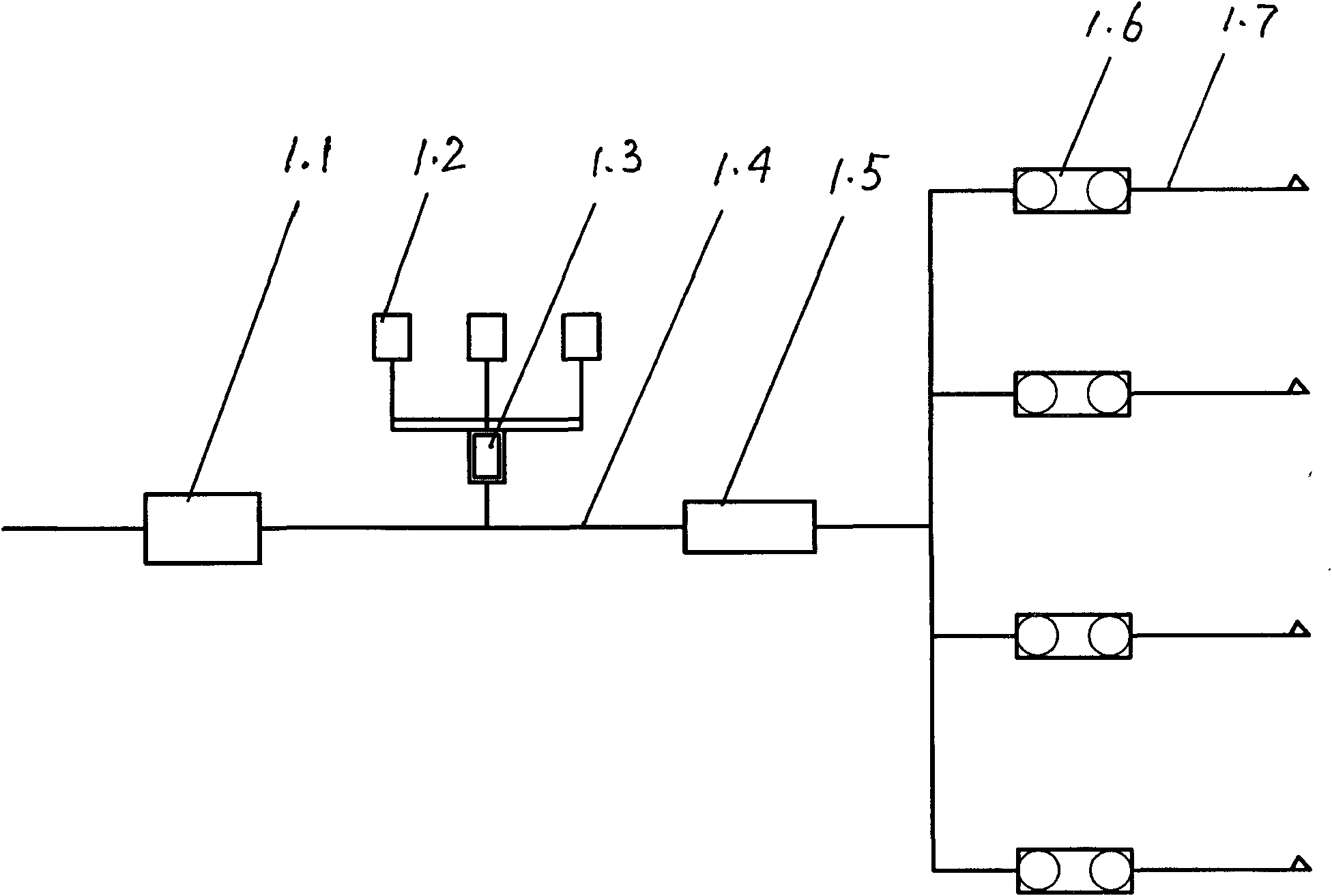 Gypsum wall in-situ concreting equipment system and construction method thereof