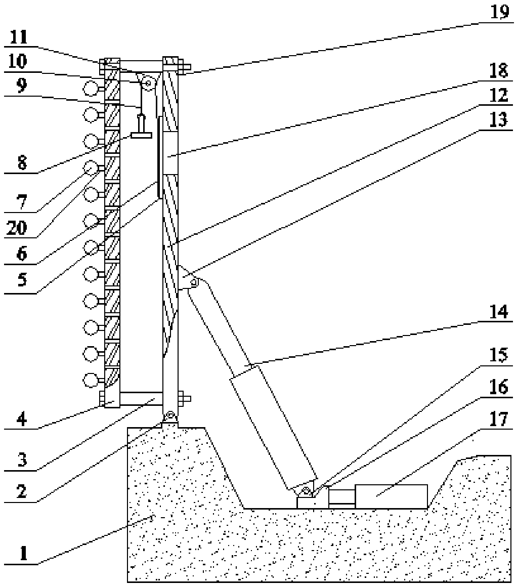 Energy dissipation buffer type hydraulic dam