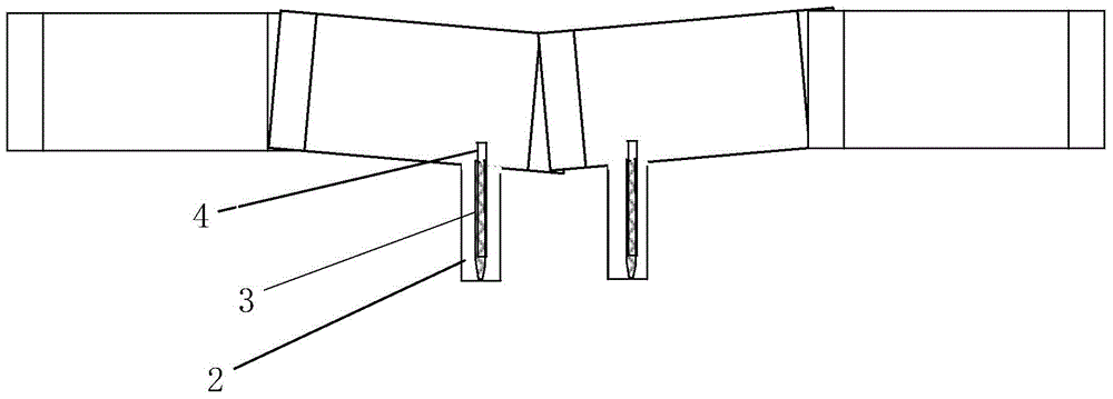 Underground pipeline sedimentation repair high polymer membrane bag grouting method