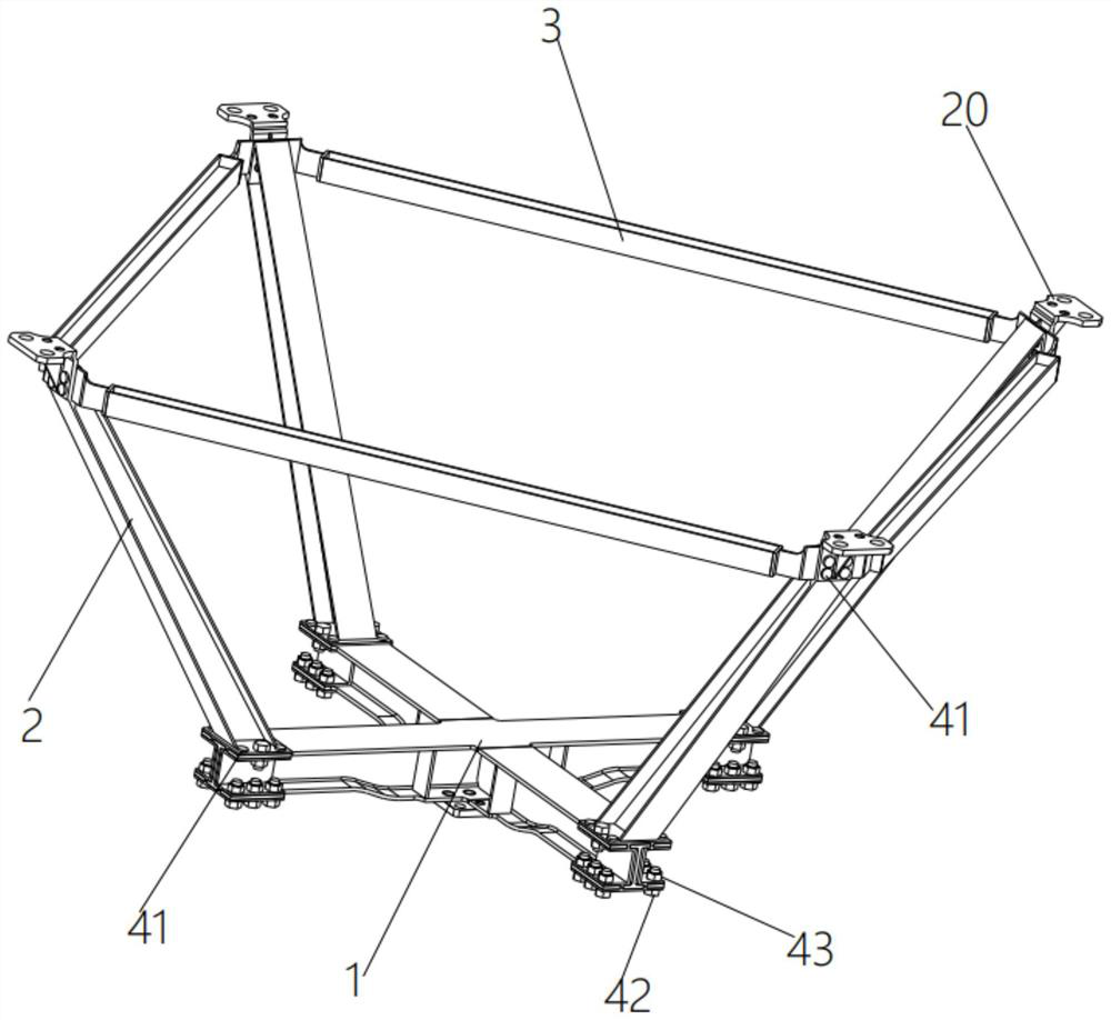 Mortise and tenon type machine frame used for liquid rocket engine