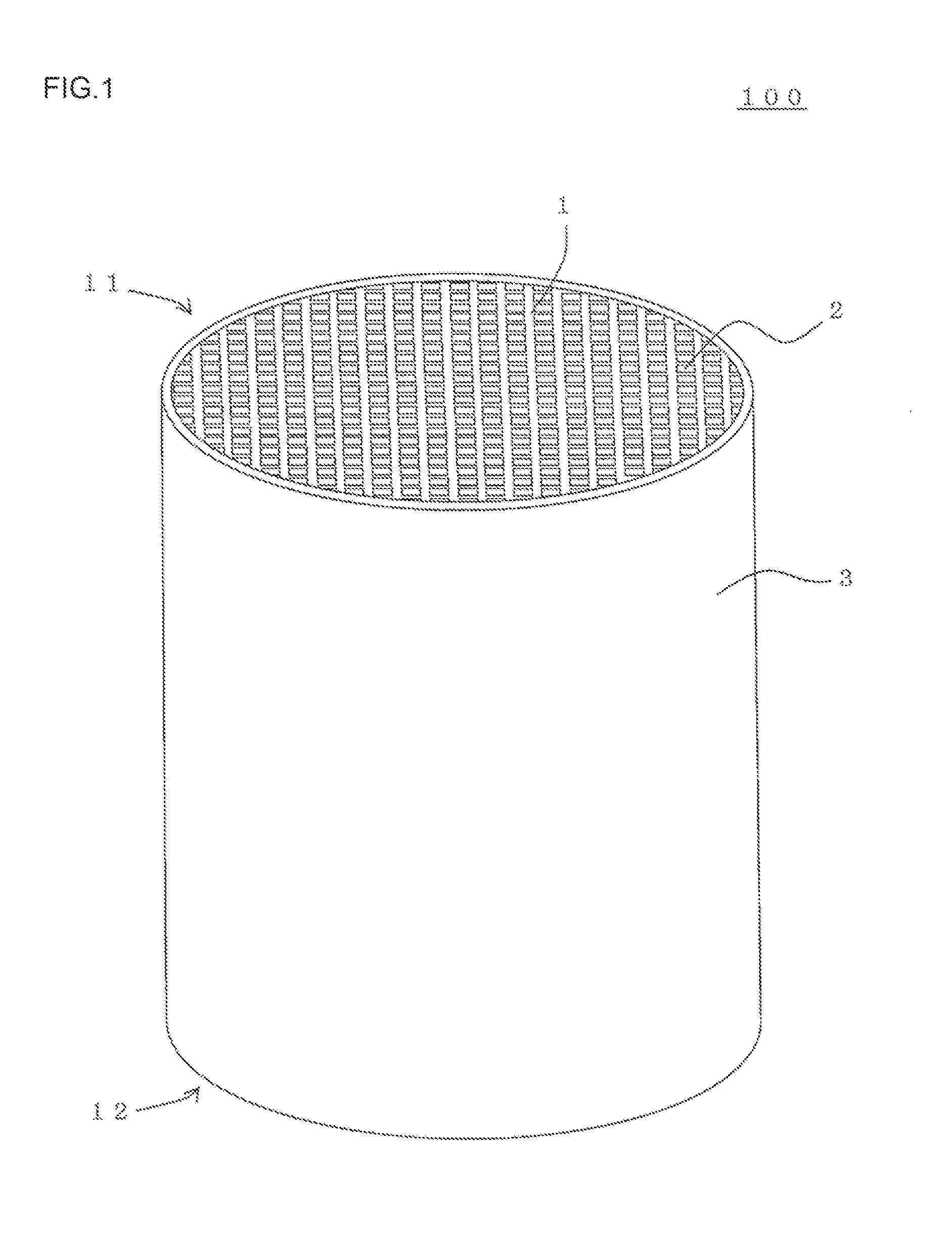 Honeycomb structure and honeycomb catalyst body