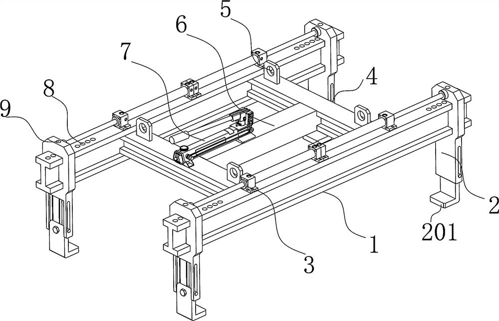 Adjustable lifting appliance for lifting formworks and using method thereof