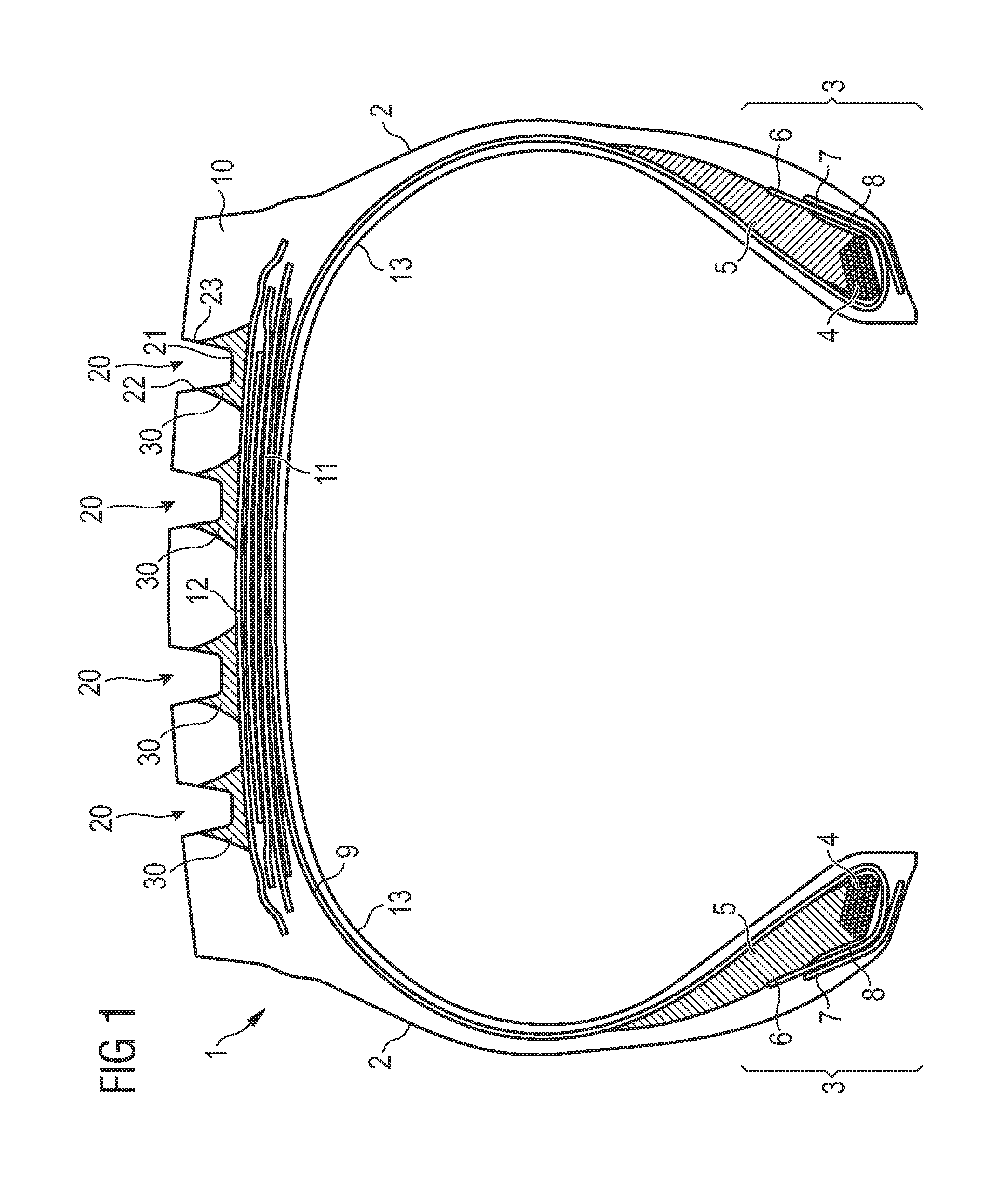 Rubber composition for tread groove reinforcement