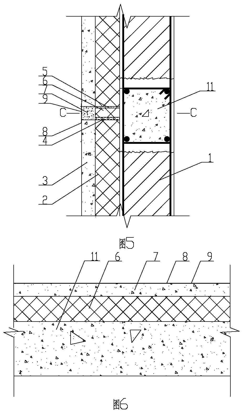 Partition joint device and construction method of prefabricated sandwich insulation dense rib composite exterior wall panel