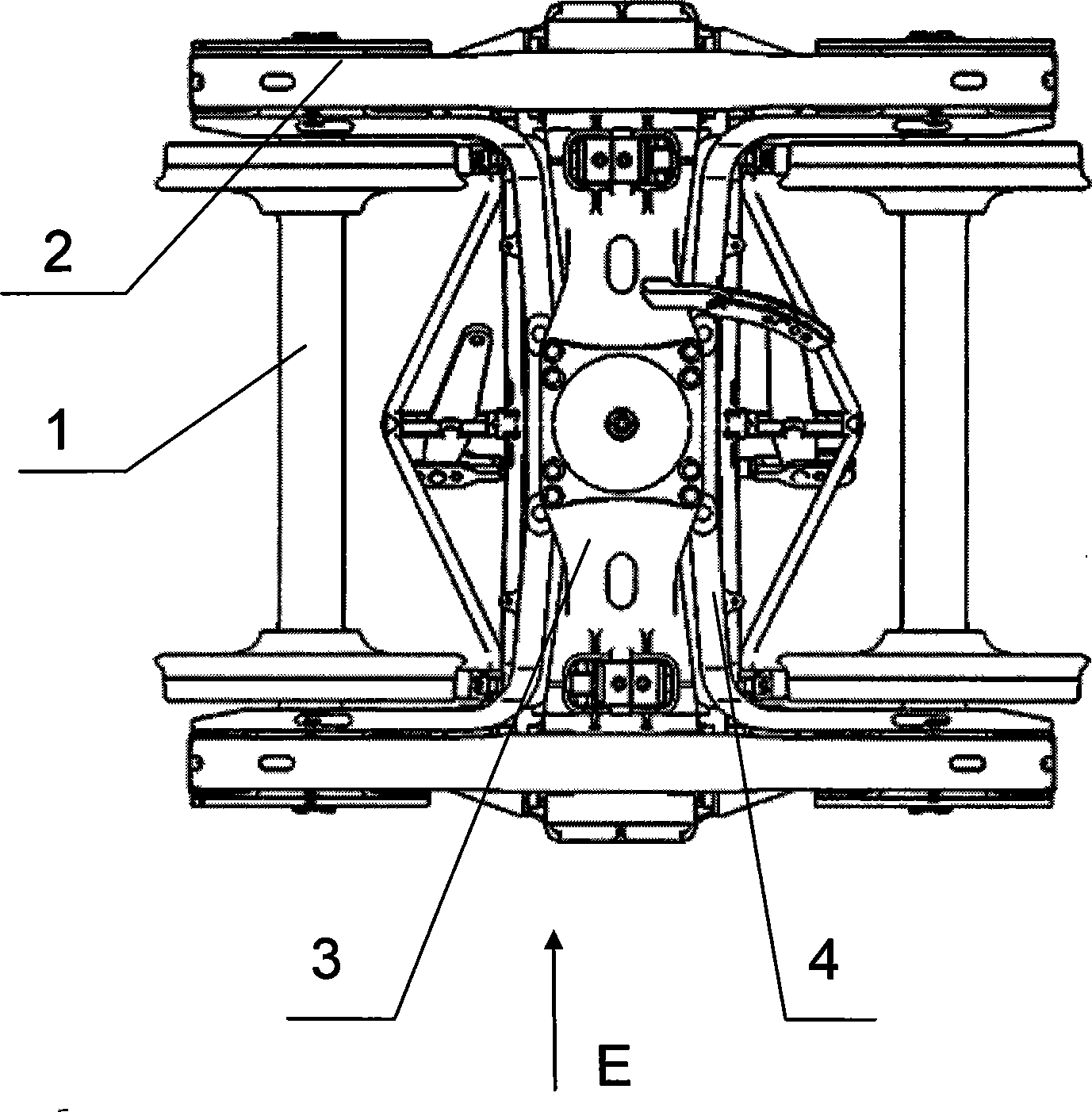 Positioning split type auxiliary frame work steering frame