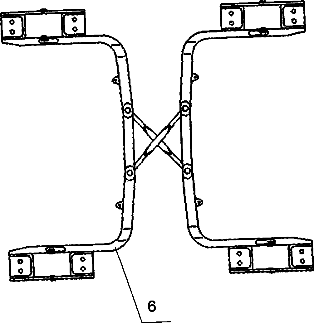 Positioning split type auxiliary frame work steering frame