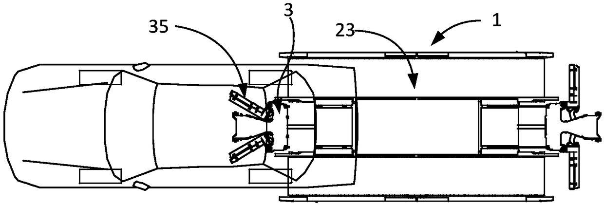 Belt type vehicle carrier and clamping arms thereof