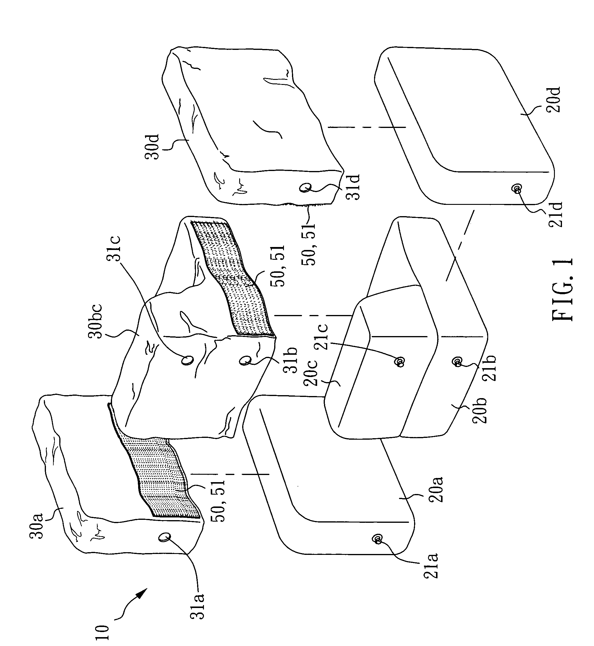 Inflatable furniture assembly