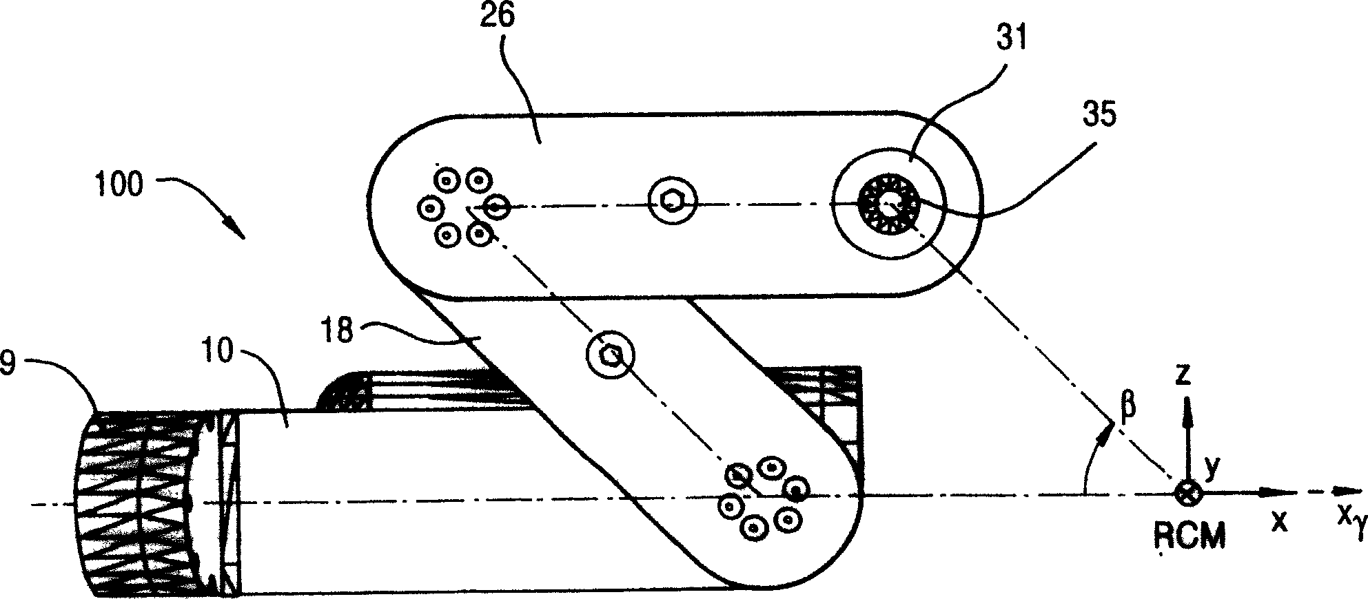 Remote center of motion robotic system and method