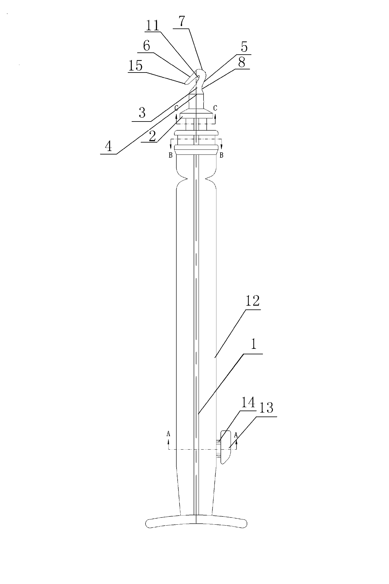 Core rod structure for pullback-type safe self-destructive syringe