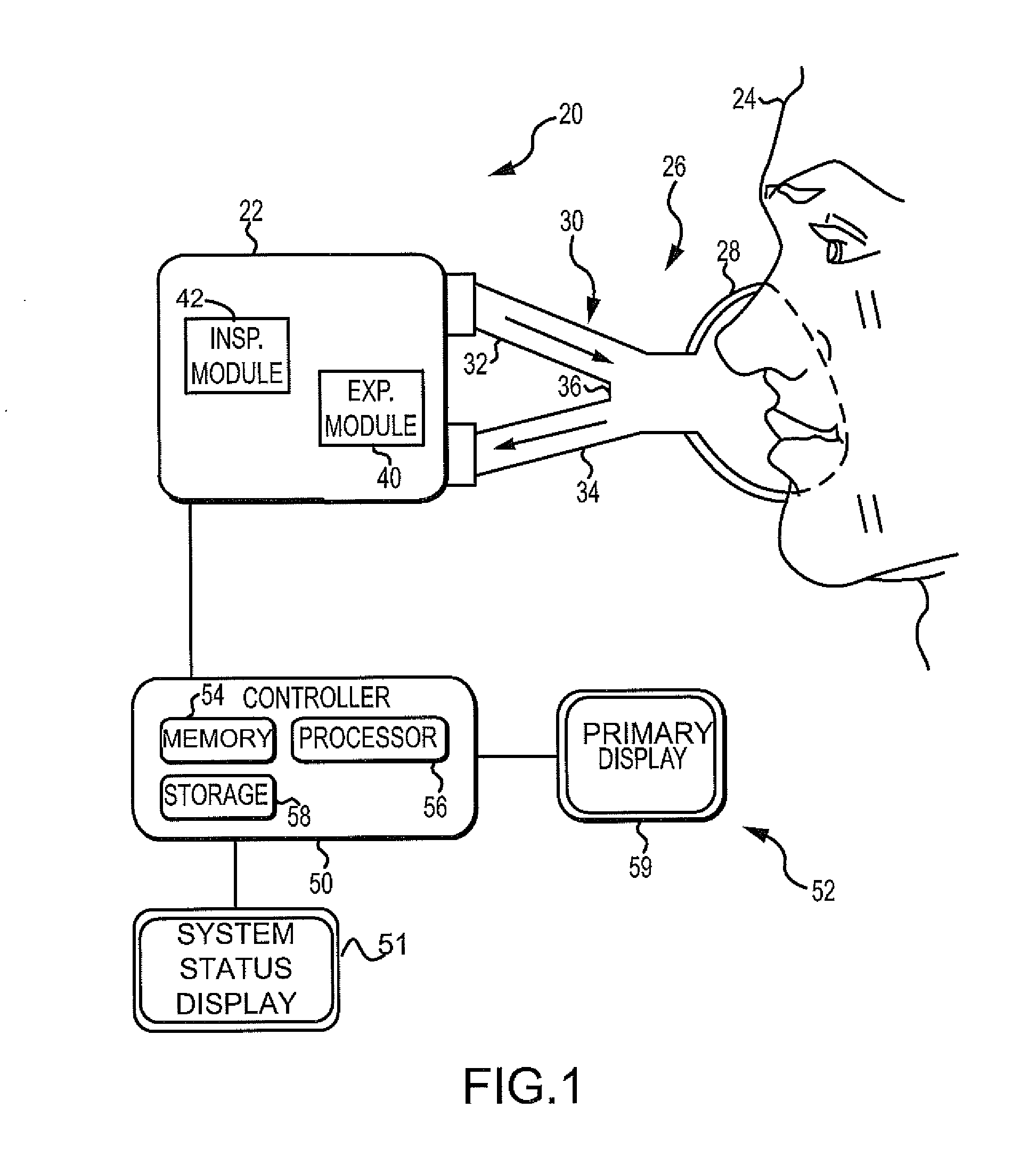 Ventilation System With System Status Display For Maintenance And Service Information