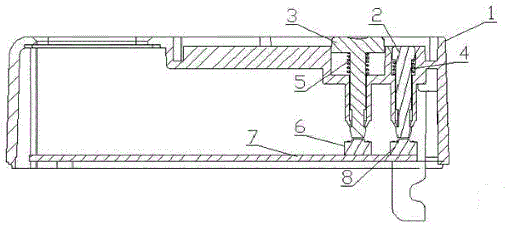 Fastening type meter shell for electric energy meter