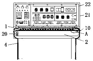 Simulation practical training device convenient to adjust and fix during use and used for electrical and electronic teaching