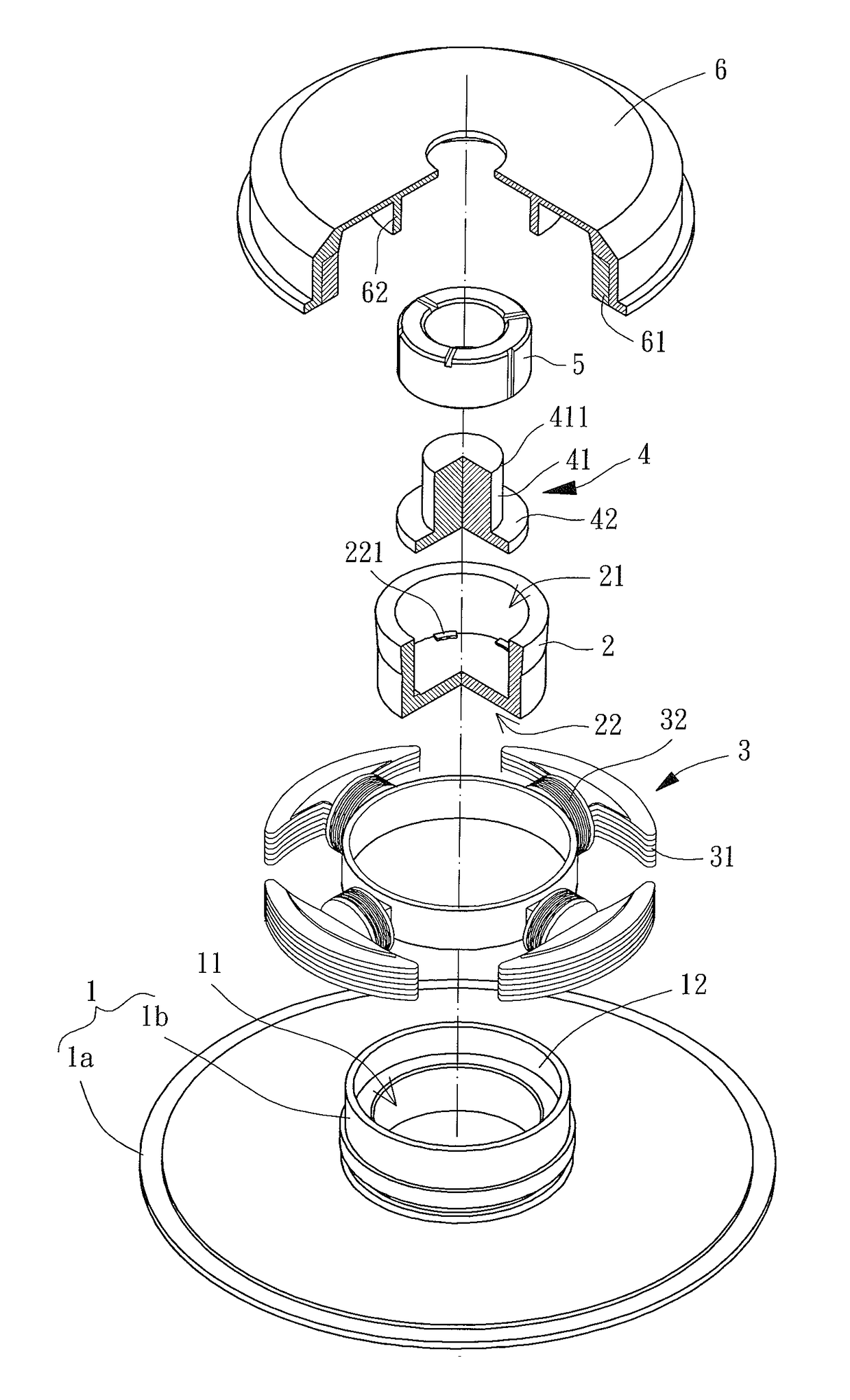 Motor with thrust bearing