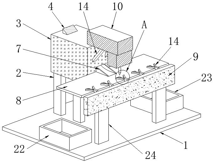 Automatic punching device facilitating interval discharging and used for automobile part machining