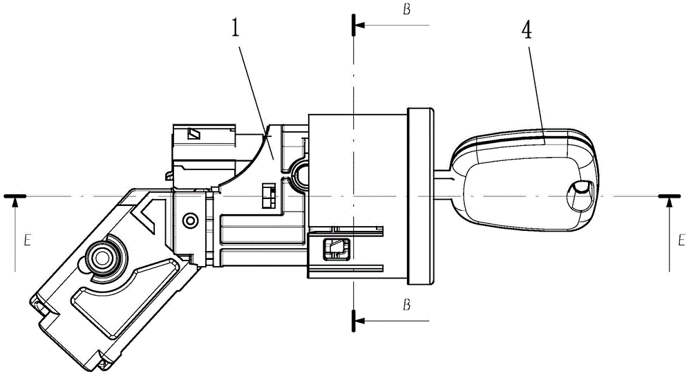 Integral type antitheft ignition switch used for rental automobile