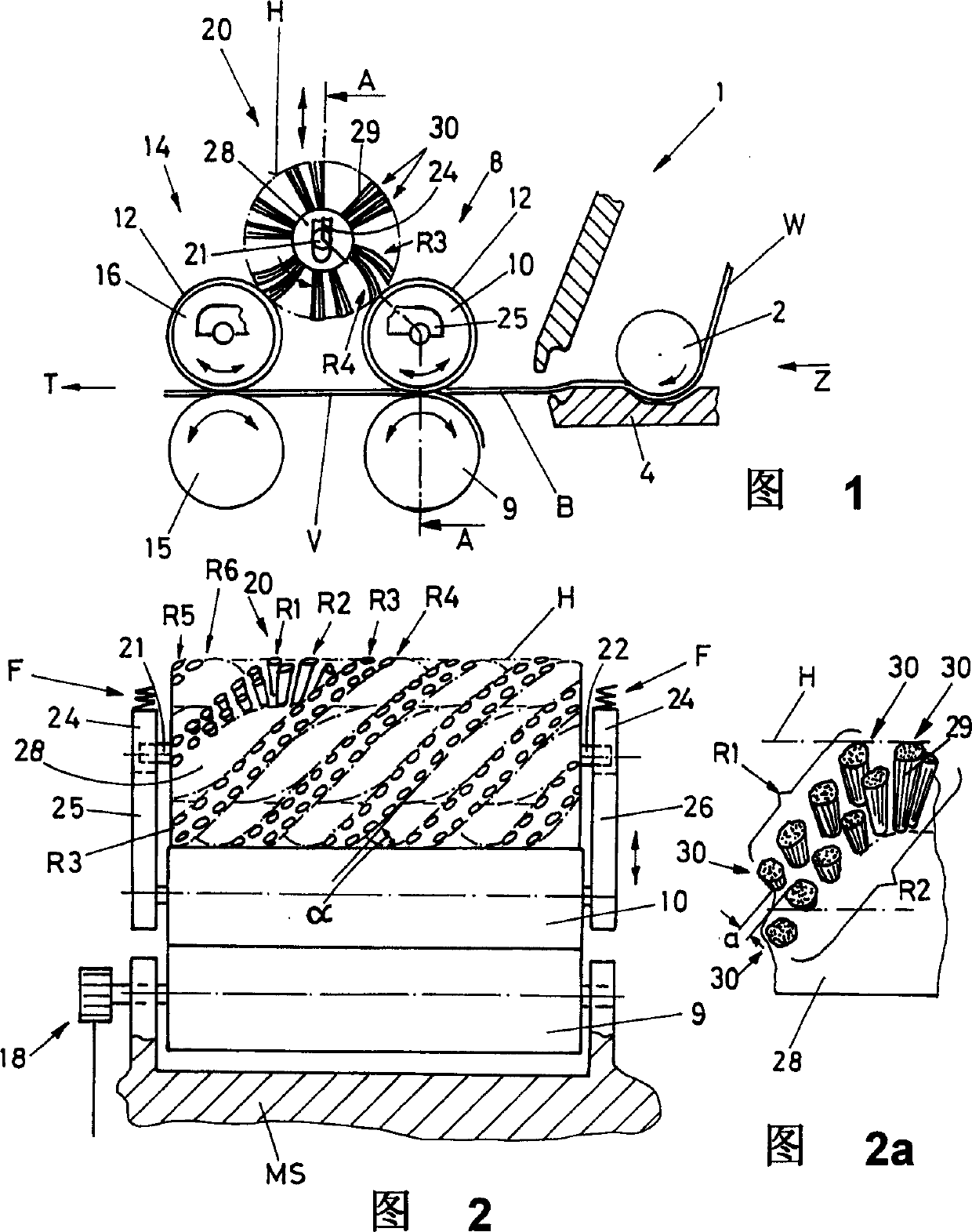 Device for clearing surface of roller