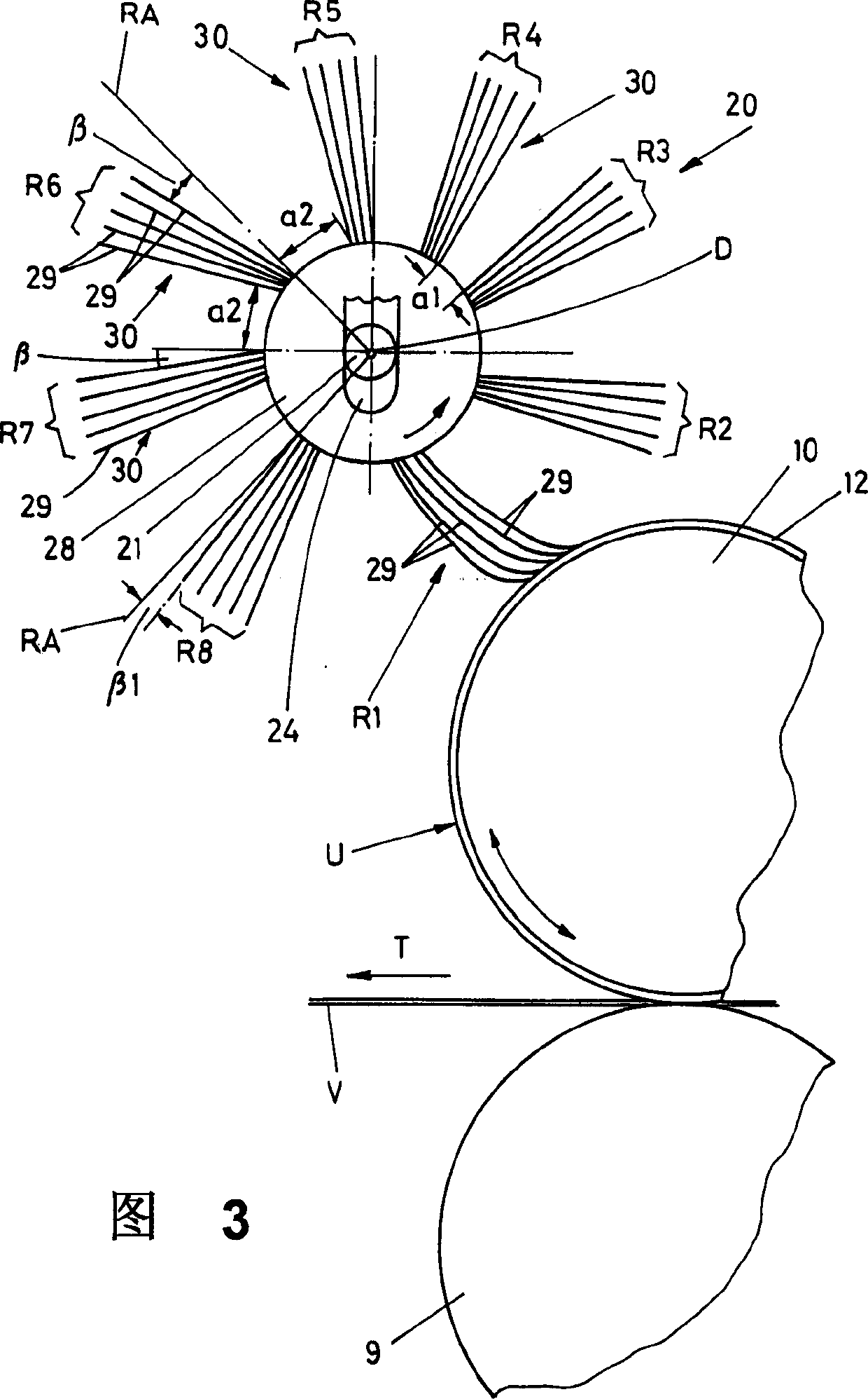 Device for clearing surface of roller