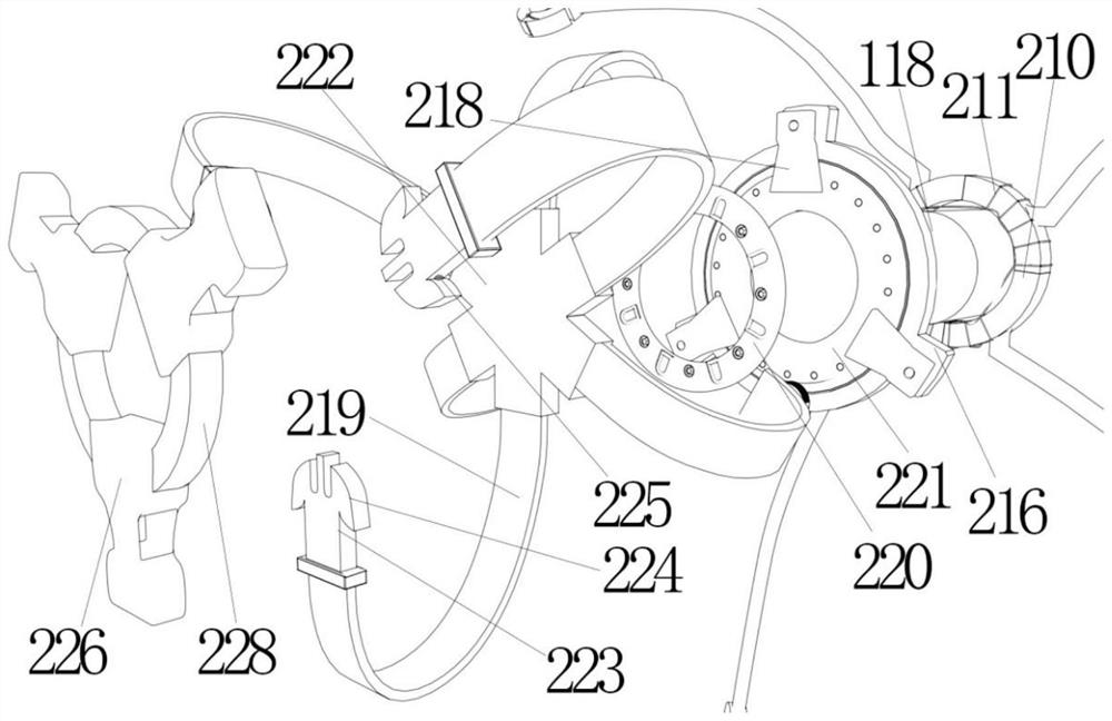 A line routing device with a transmission line adjustment mechanism