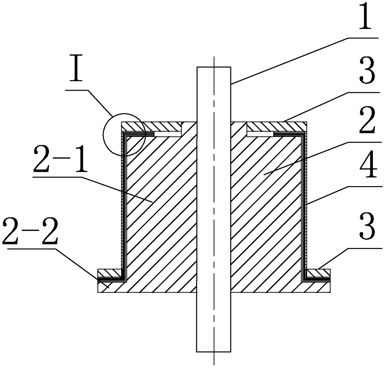 Vertical type winding device for composite-material thin-wall high flange cylinder and manufacturing method