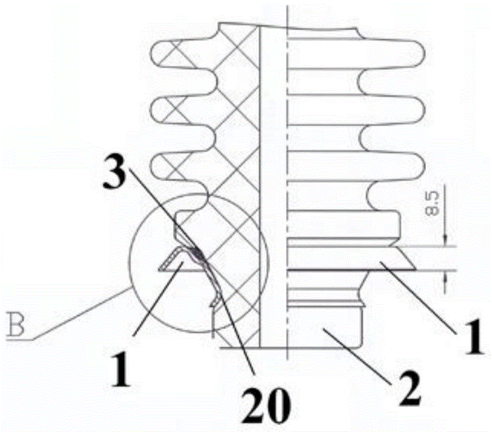 Rolling-free sealing lead-out bushing and assembling method thereof