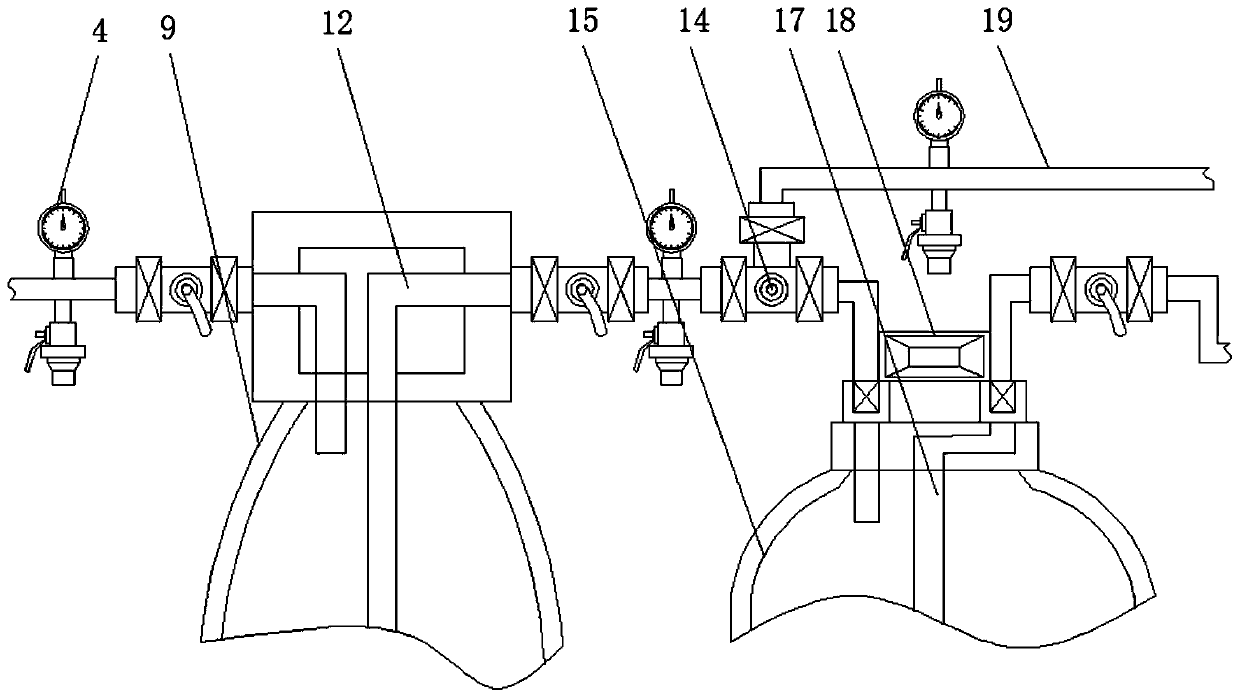 Circulation disinfection type dialysis water treatment device capable of replacing components automatically