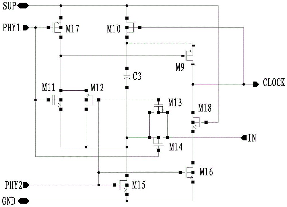 Clock-feedthrough compensation method of bootstrap clock sampling switch and circuit