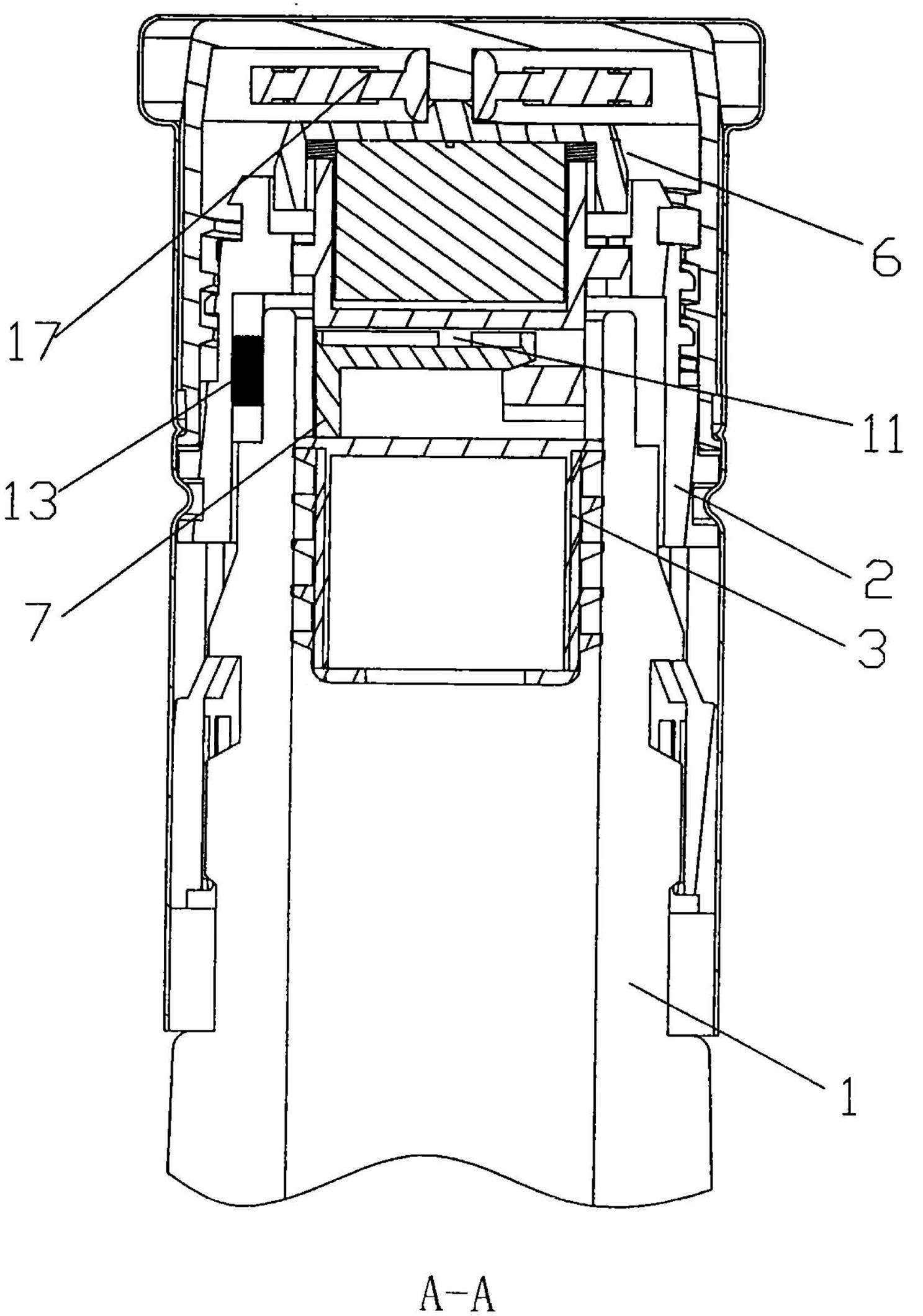 Safe anti-counterfeiting structure for wine bottles