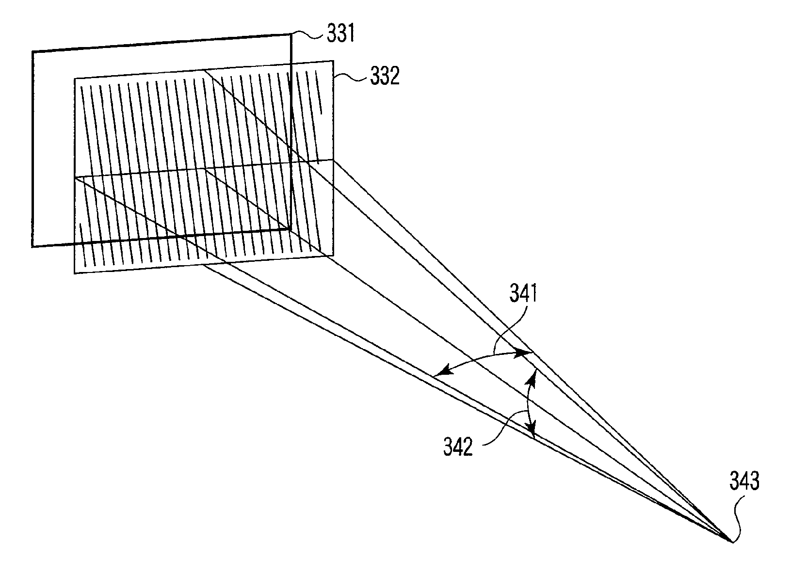 Three-dimensional image display device, method for displaying three-dimensional image, and structure of three-dimensional image data