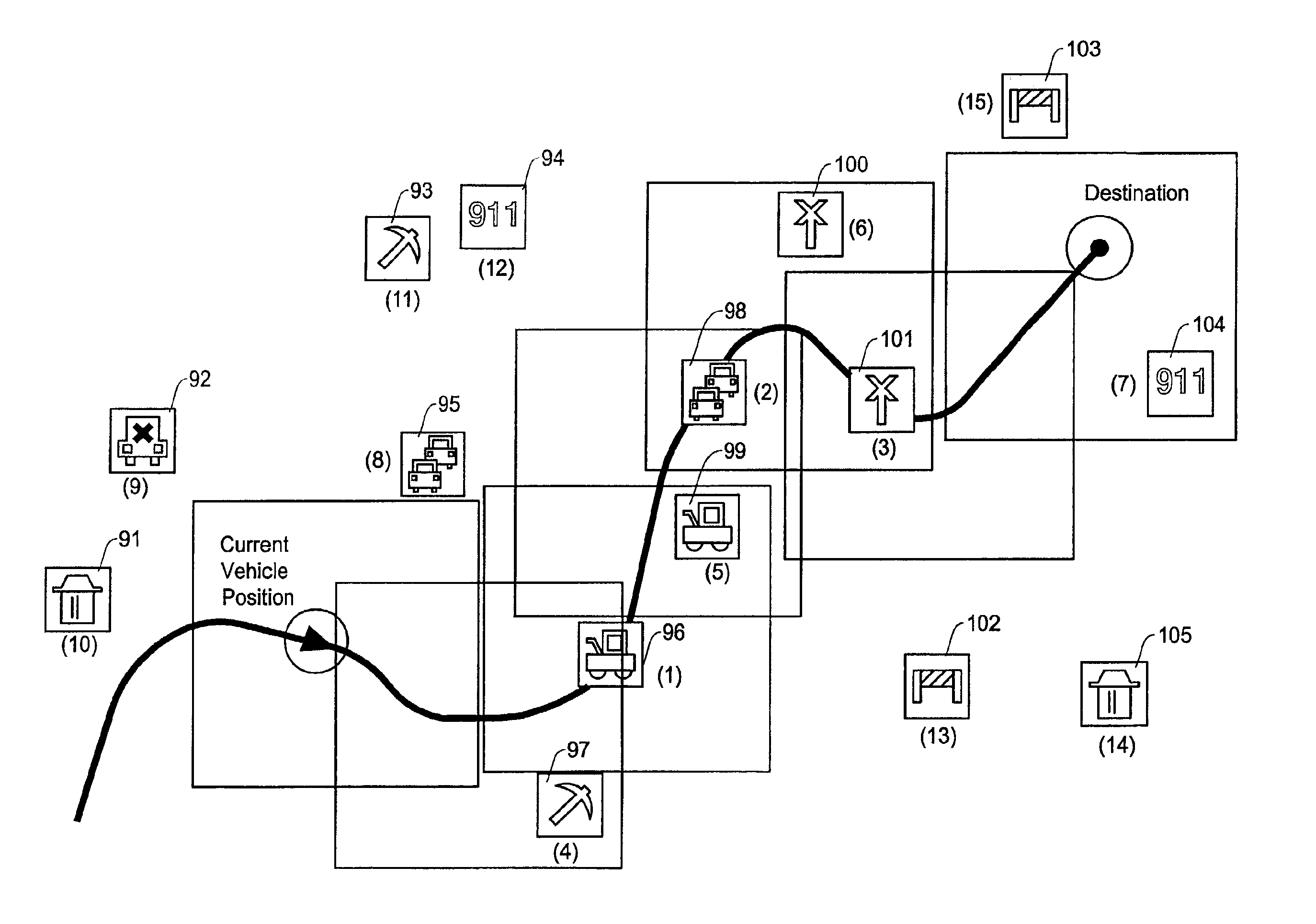 Display method and apparatus for navigation system