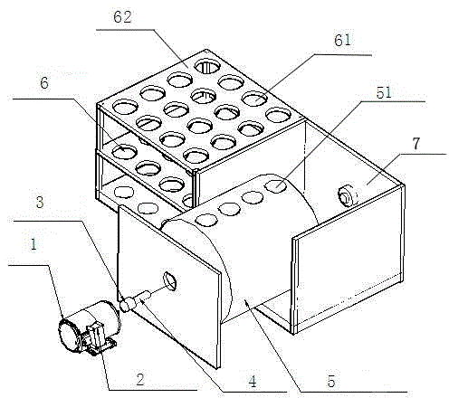 Vibration type test tube shaking device