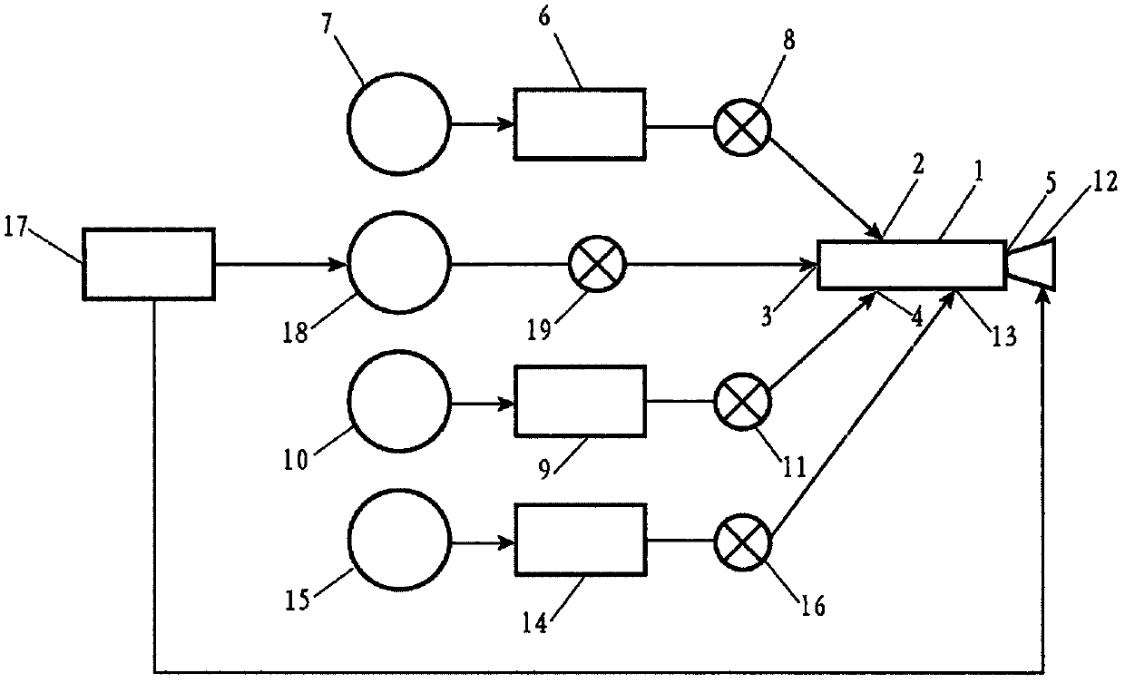 High pressure conveying and spraying device