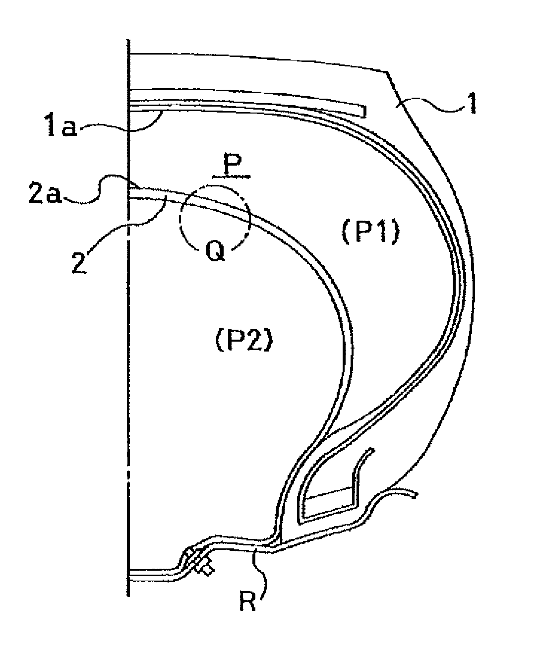 Pneumatic tire/rim assembly