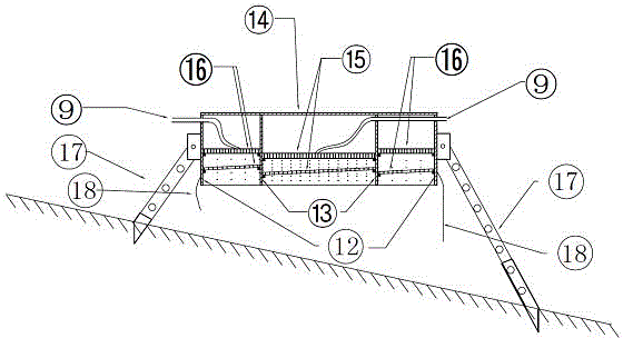 Method and device for measuring field slope surface infiltration performance and permeability coefficient