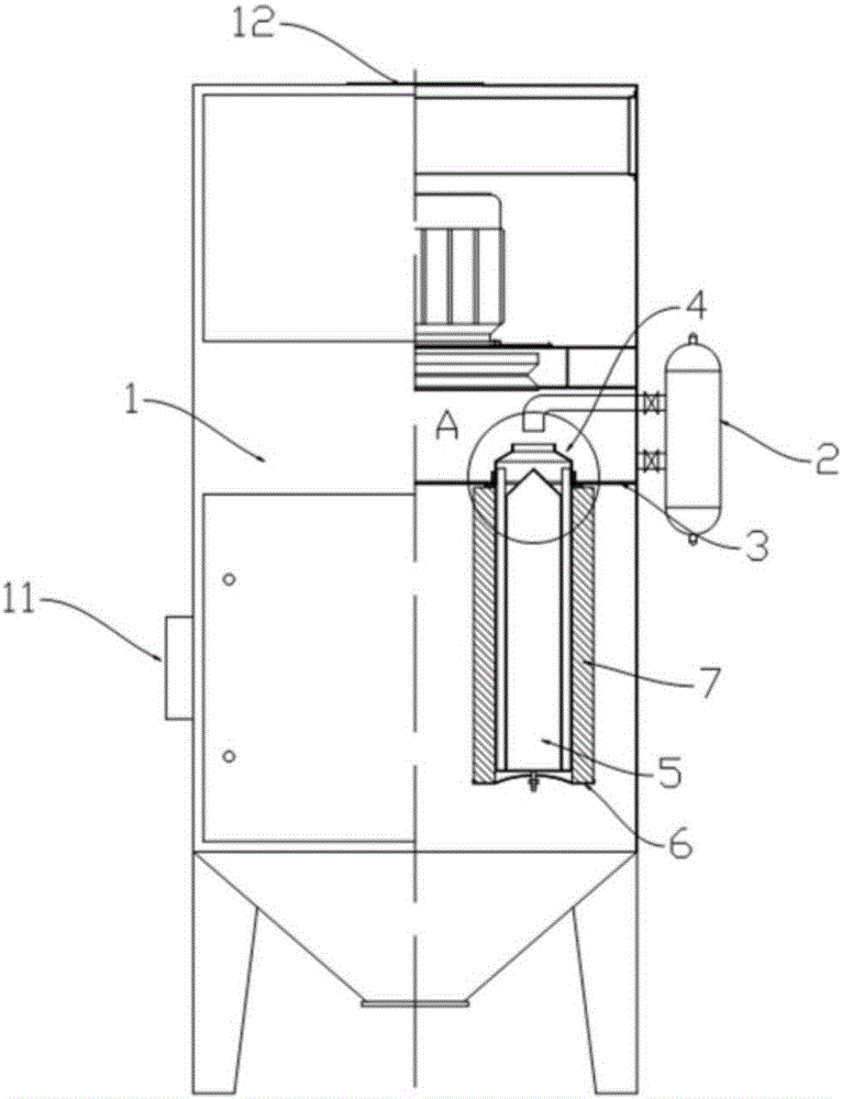 Filter drum type dust removal unit