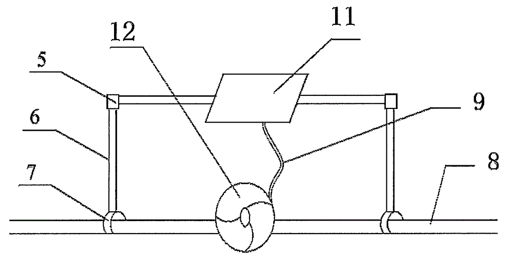 Bicycle with umbrella and electric fan