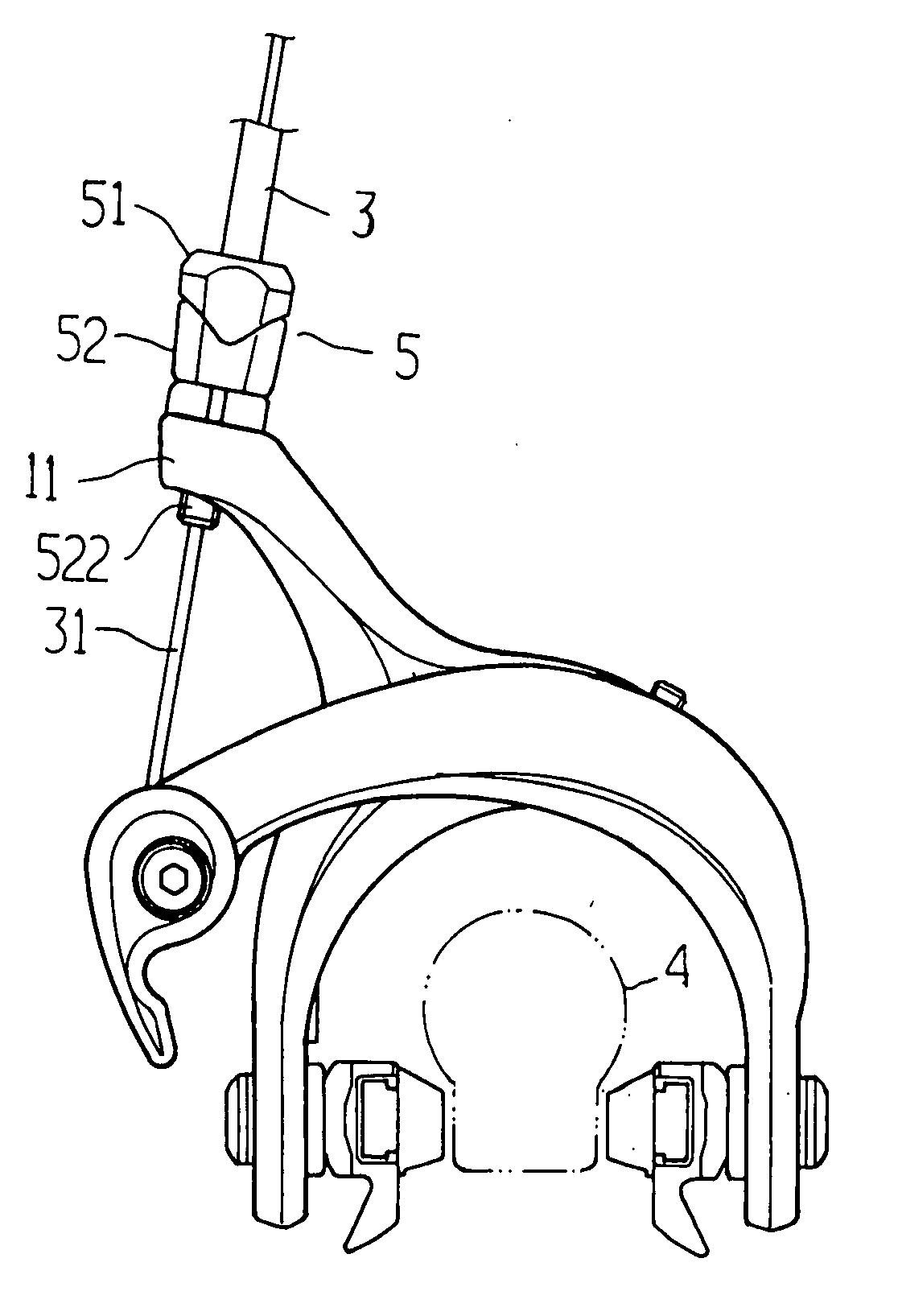 Device for tightening and loosening bicycle brake wire