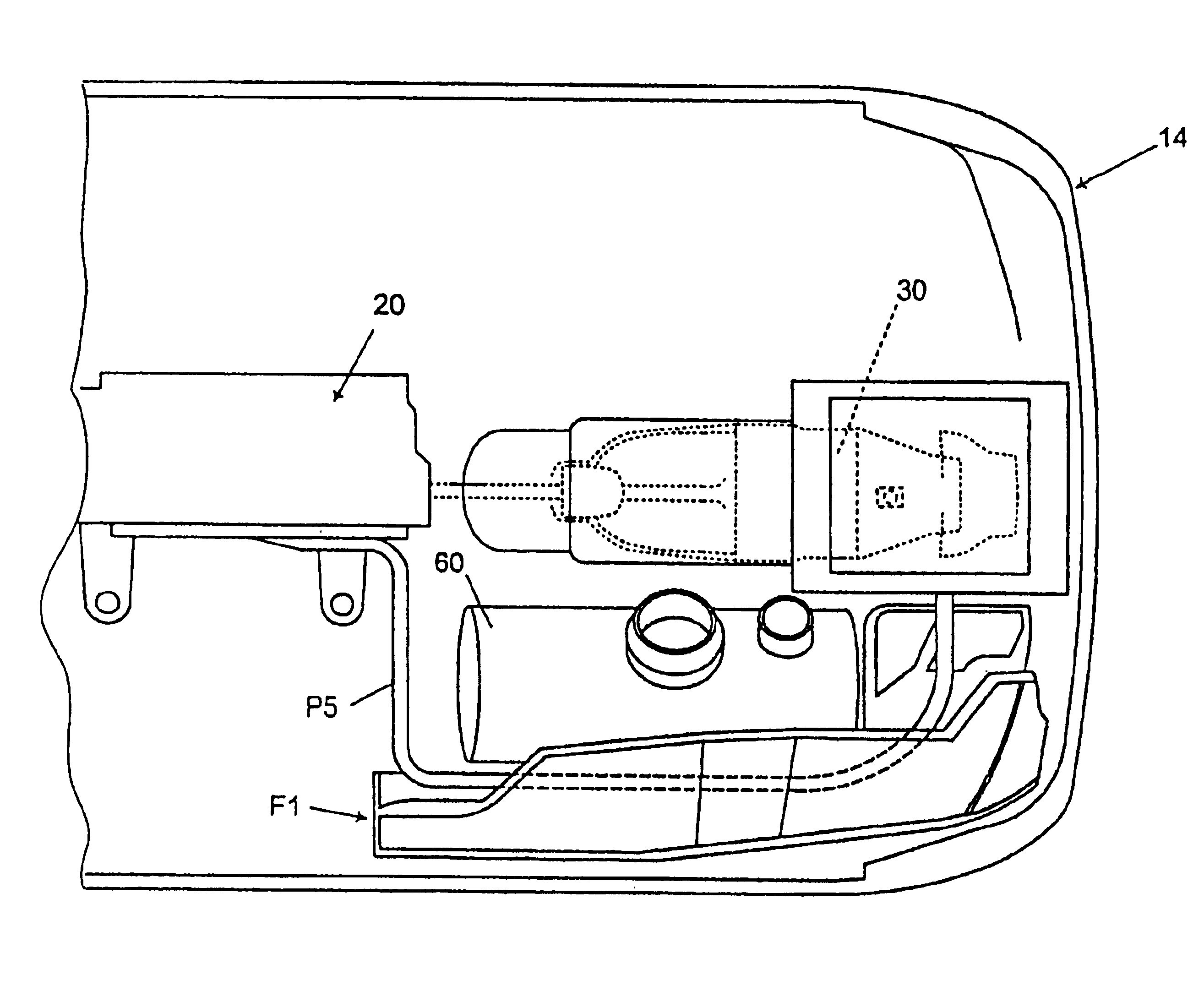 Conduit-supporting structure for a small watercraft