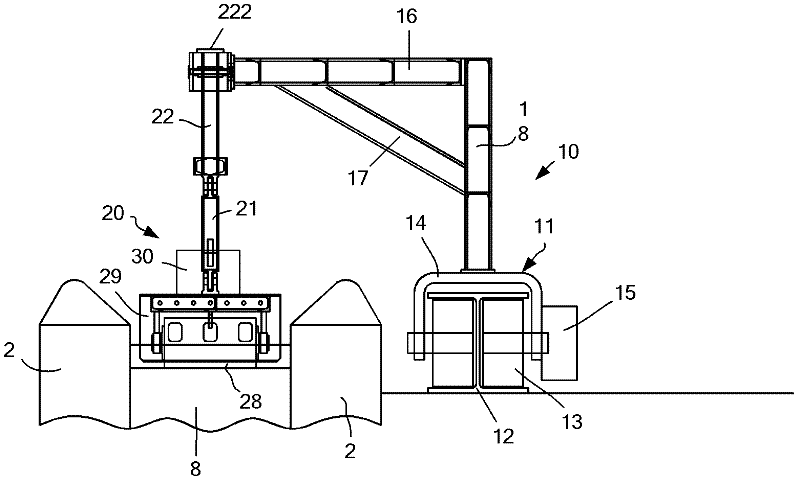 Float coal pressing device of stamping coke oven coal side-charging car