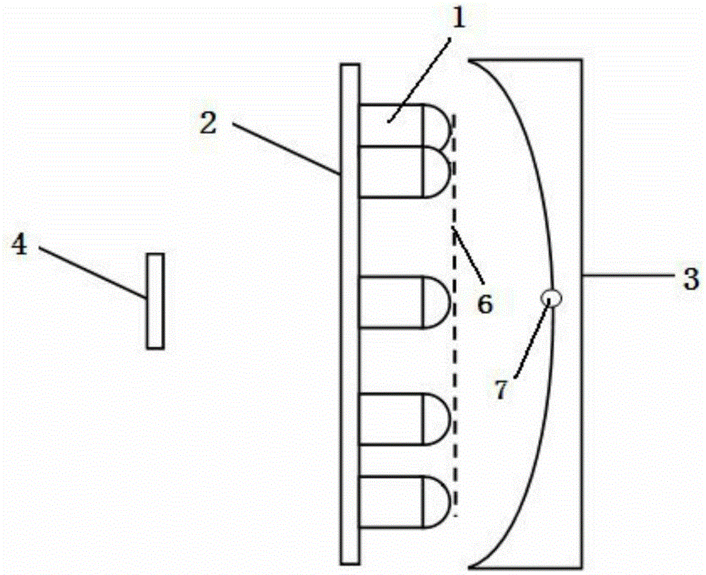 Reflection-type LED (Light Emitting Diode) light source system in near-infrared noninvasive blood constituent detector