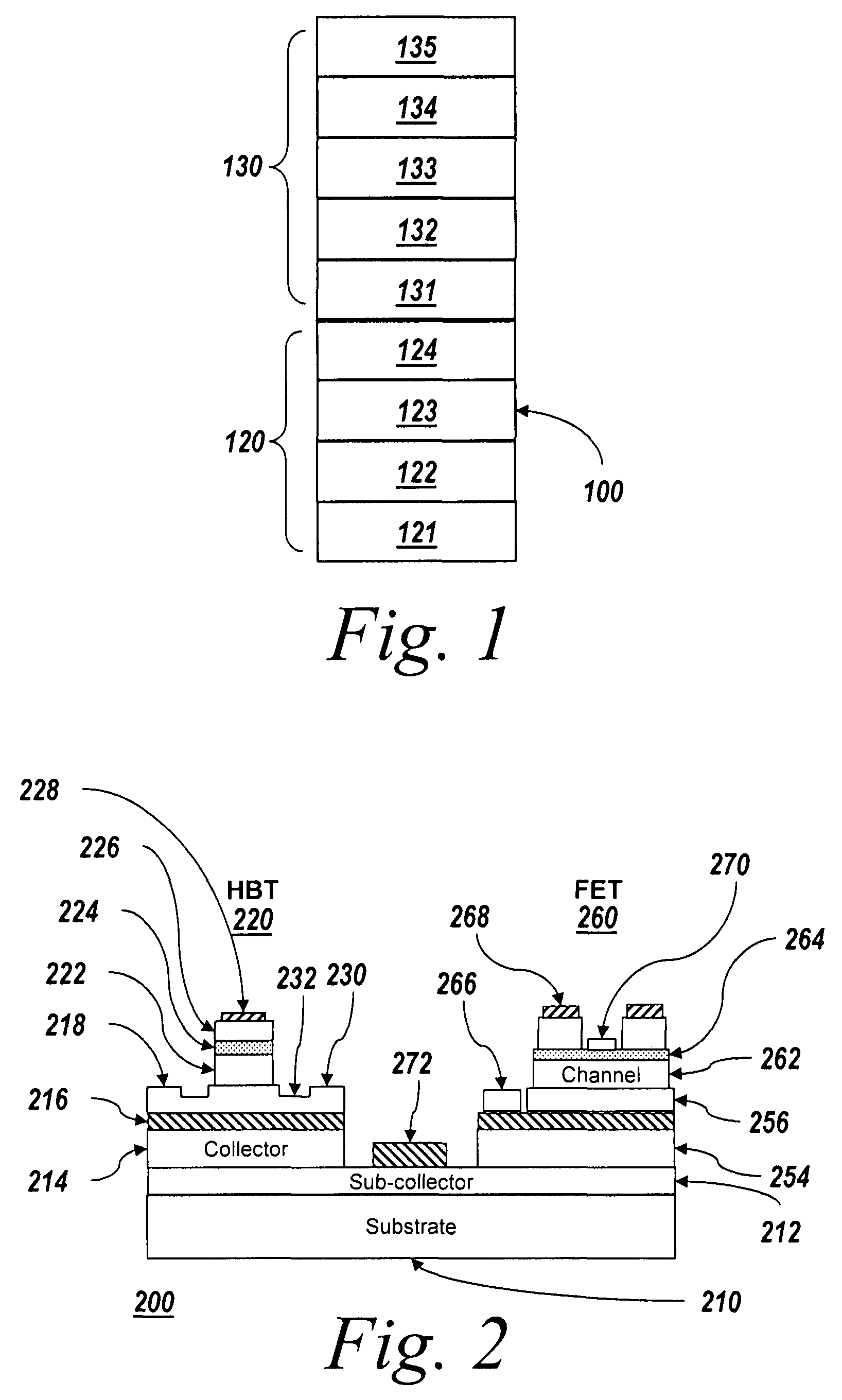 HBT and field effect transistor integration