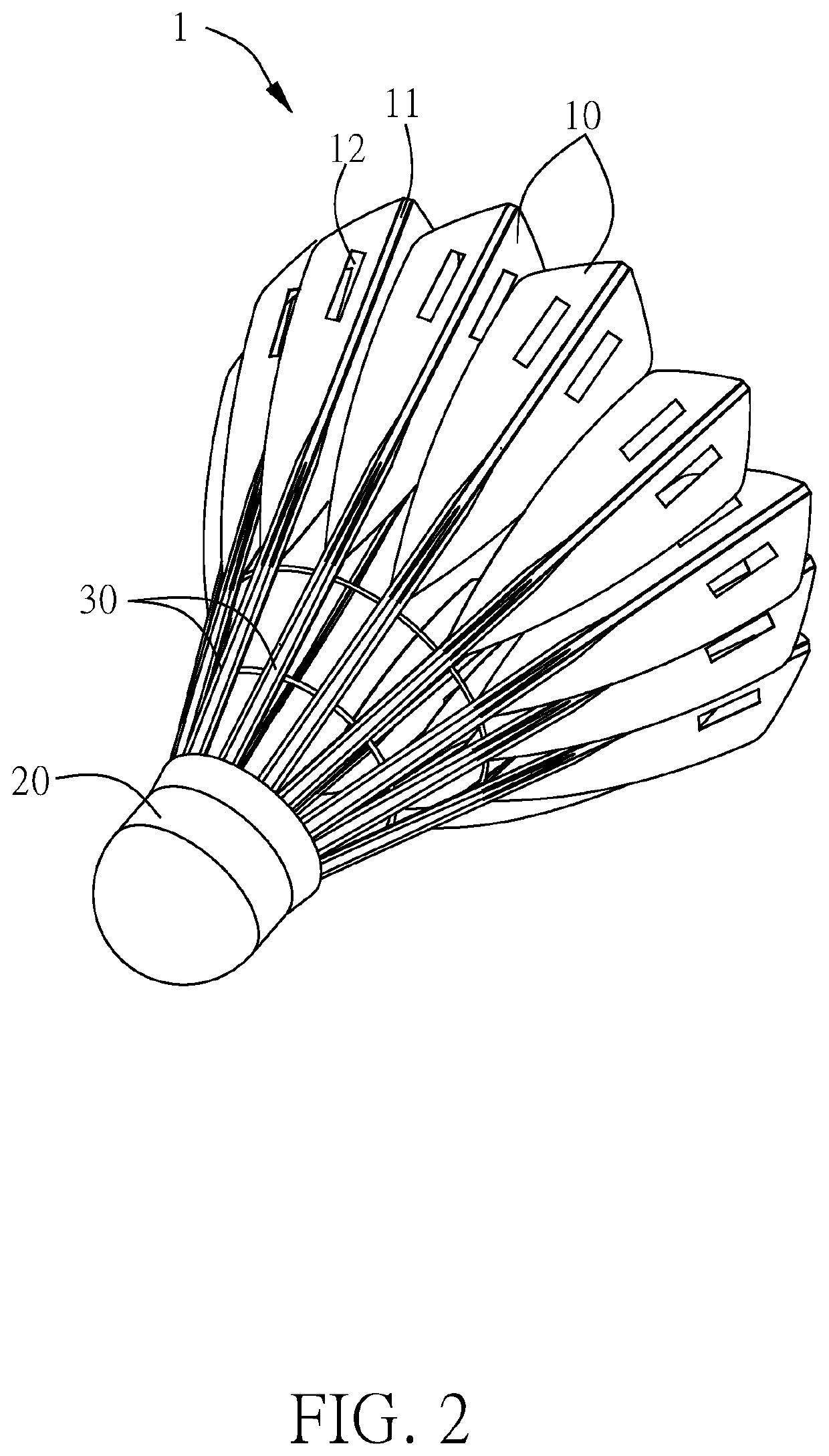 Synthetic shuttlecock