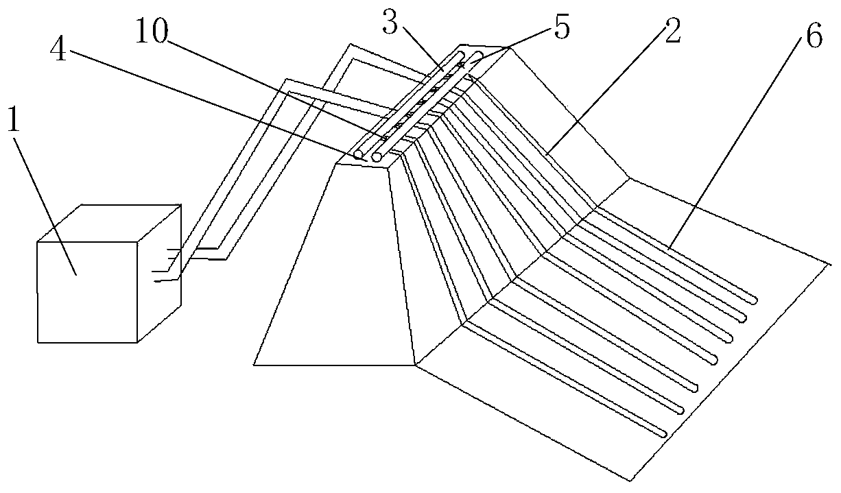 Drainage system and method for high-water-content slity soil