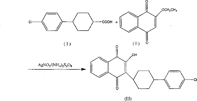 Technique for synthesizing atovaquone