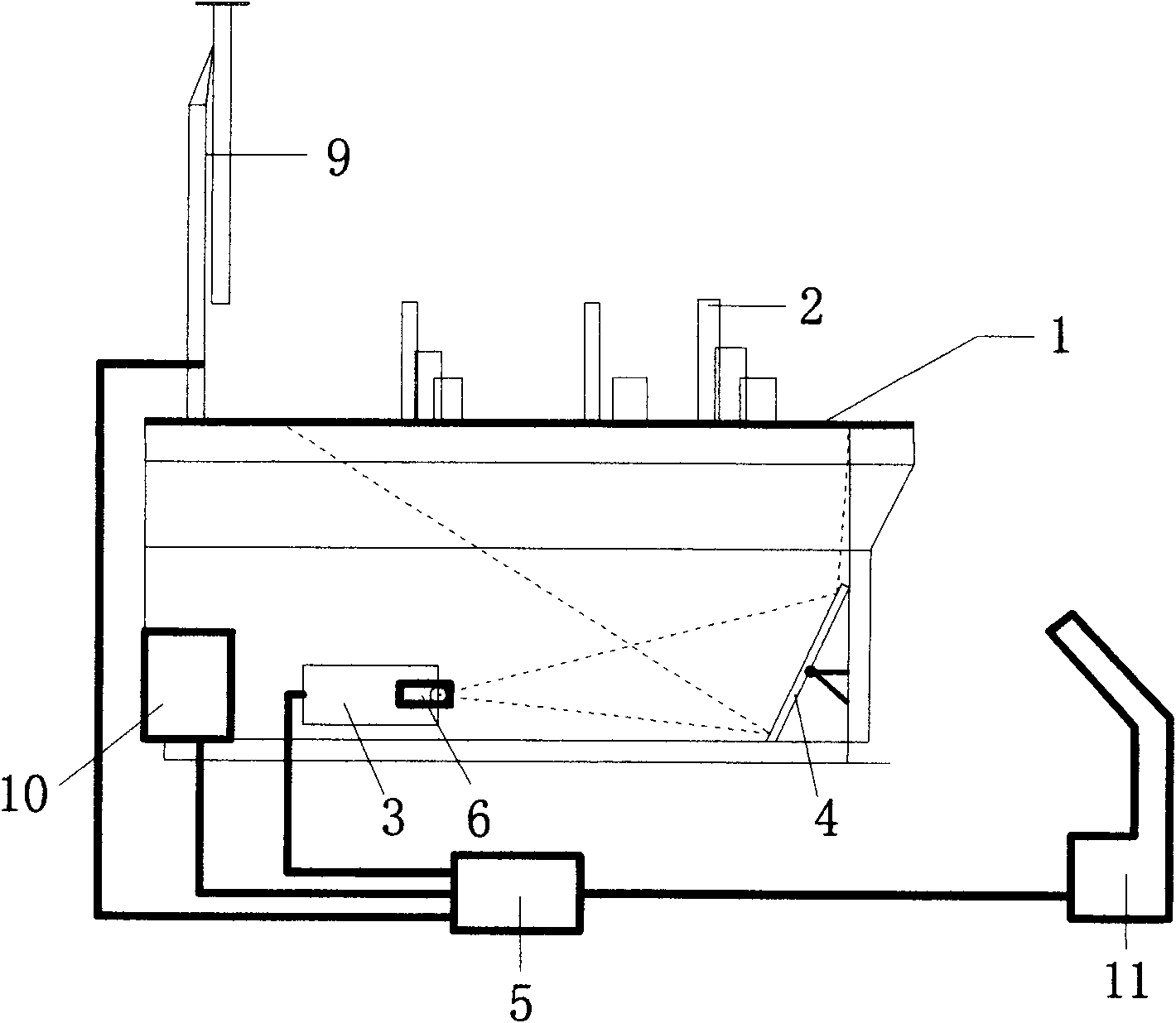 Interaction integrated system of rear projector type digital sand table model