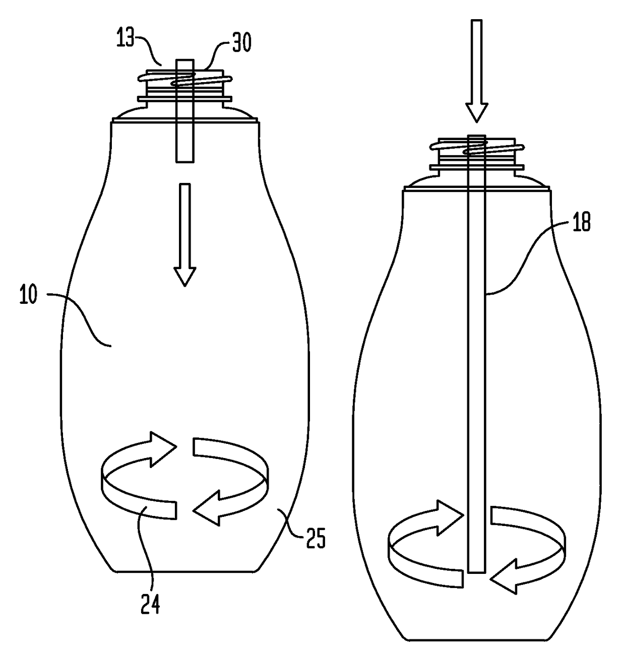 Process for coating containers