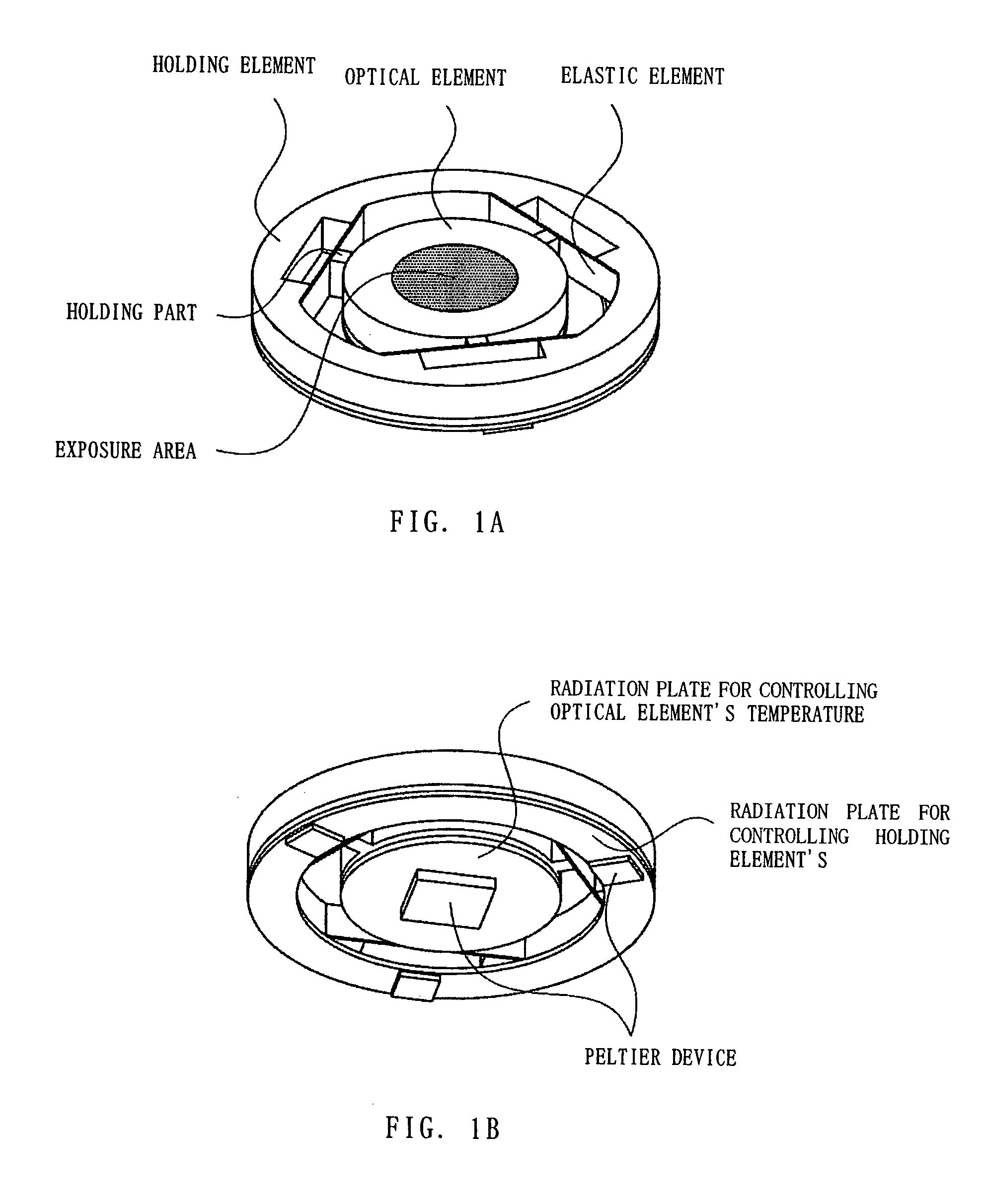 Optical element holder, exposure apparatus, and device fabricating method